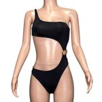 MONDAY SWIMWEAR Vera One Shoulder One Piece Swim, Black, Medium Black Photo 7