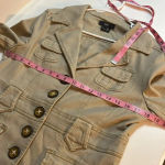 Luii jacket medium neutral jacket denim feel cotton blend cute buttons pockets Tan Photo 3
