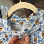 Vintage 90s Winnie The Pooh mockneck sweater long sleeve tee floral print disney Blue Size L Photo 6