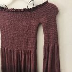 Sage Smocked Off The Shoulder Ombré Mini Dress Photo 2