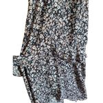 Gianni Bini  DITZY FLORAL PEPLUM CROSS BACK MAXI DRESS WHITE & BLUE SZ M Photo 8