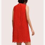 Kate Spade Lace Dune Shift Dress Red Size 4 Sleeveless Tunic Scalloped Photo 4