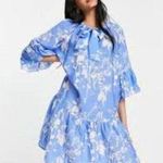 & Other Stories Stockholm Atelier & Other Stories Ruffled Mini Shift Dress Women Medium Blue B98 Photo 0