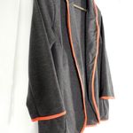 Charming Charlie | | Gray Neon Orange Stretch Cardigan Blazer Photo 1