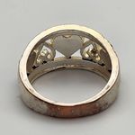 LA Jewelry Silver Tone & Gold Tone CZ & Marcasite Hearts Ring (6.75) Photo 5