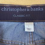 Christopher & Banks Christoper & Banks Women's Classic Fit Blue Denim Capri Jeans Comfort Size 8 EUC Photo 6