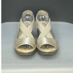 Fly London Gored Cross Band Rale Wedges Silver - Size 39 US 8.5 Photo 1