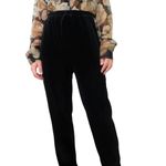 Victoria's Secret Vintage Gold Label Black Velvet High Rise Straight Leg Pants 6 Photo 1
