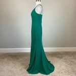 AQUA Sleeveless Strappy A-Line Long Evening Gown Green Size 6 Formal Dress Photo 2