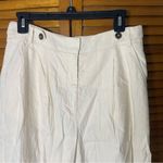 Maeve Meave By Anthropologie Long Lined Linen Blend Ivory Shorts Size 8 Photo 3