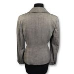 Loft EUC  Wool Herringbone Blazer Jacket Women's 6 Gray Office Career Photo 1
