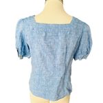 Talbots LINEN TIE WAIST TOP - CROSS DYE SIZE XS Photo 4