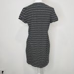 Tommy Hilfiger Striped  Navy Blue Gray And White Form Fitting Dress Size L Photo 4