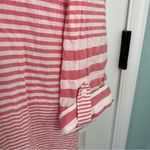 Peck & Peck  pink & white striped cotton stretch button down shirt size medium M Photo 3
