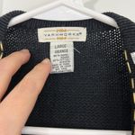 Yarnworks Vintage 80's Large Black and Yellow Beaded Embroidered Sweater Vest Photo 4