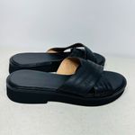 Madewell  Alina Platform Sandal Black Leather Slip On Retro Sandals 8,5 Photo 1