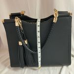 Miztique Black Tote with Gold Details Photo 12