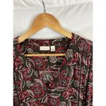 Hinge  Paisley Pattern Long Sleeve V Neck Blouse size XL Photo 1