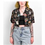 Ed Hardy NWT  ladies crop top button up shirt Photo 2