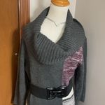 Notations Beautiful grey sweater dress with belt Photo 1