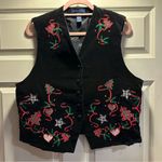 Karen Scott vintage  embroidered christmas vest large Photo 0