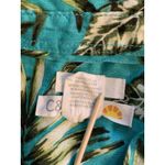 C&C California C & C California‎ Linen Tropical Shirt Roll Tab Sleeves Womens Small Vacation Photo 4