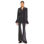 Sleeper NWT Cosmos Black Sparkle Flare Luxury Party Pajamas 2 Piece Set Size XS Photo 1