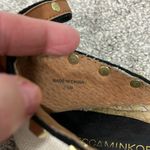 Rebecca Minkoff Size 7.5 Tan, Black Gilles Studded Mesh Leather Espadrille Photo 5