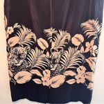 Rickie Freeman For Teri Jon Sz 4 100% Silk Animal Print Lightweight Lined Dress Black Photo 3