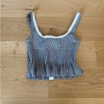 NIA Gingham Top Pleated Size XS Black White Photo 2