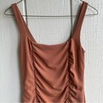 Aritzia NWOT Wilfred Lydia Bodycon Ruched Dress in Epicurean Brown Size S Photo 3