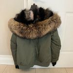 SAM. Multi Luxe‎ Sloan Fur lined down bomber jacket Green Photo 5
