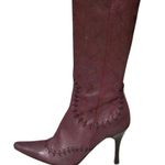 Donald Pliner Couture Wine Metallic Leather Boot Shoe New Over The Knee $695 NWT Photo 9