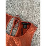 House of Harlow NWT 1960 Maxi Midi Dress Satin Silky Burnt Orange Open Back XL Photo 3