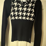 Armani Exchange Monochrome Houndstooth Long Sleeve Top Photo 0