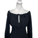 Majorelle Kalani Off Shoulder Mini Dress Smocked Black Women’s Size XS Crinkle Photo 3