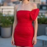 ZARA NWT  BOW MINI DRESS RED BLOGGERS FAV Photo 0