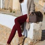 Paige Y2K  Peg Skinny Slim Jeans Women’s 28 Burgundy Maroon Swiftie Academia Vamp Photo 0