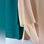 Diane Gilman  XS Teal and Cream Set of 2 Sleeveless Layered Blouses Photo 2