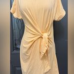 Here Comes the Sun  Short Sleeve Tie-Front Jersey Dress Photo 1