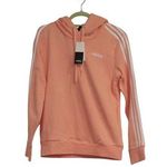 Adidas  Essentials Pink 3-Stripe Pullover Hoodie Sz M NWT Photo 0
