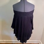 Angel Biba  Off Shoulder Blouse Navy Crochet Photo 6