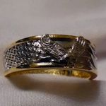 God Bless America Ring Gold Size 10.5 Photo 1
