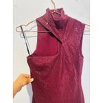 Solace London Red Burgundy Sequin One Shoulder Mock Neck Yara Gown size US 4 Photo 11