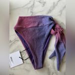 Beach Riot  Claire Bikini Bottom Pink Purple Ombre Glitter Size XS NWT Photo 1