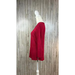 Soma  Women's Size XS Long Sleeve‎ Red Tunic Pocket Front Top V-Neck Blouse Photo 2