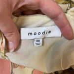 Moodie Floral Smocked Blouse‎ Womens Size XS Cottage Core Cream Pink Photo 1