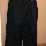 August Silk Sportswear Linen Blend Cropped Wide Leg Culotte Pants Black 8 Photo 1