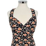 Free People  Floral Print Sweetheart Sleeveless Jersey Dress Black Size Medium Photo 1