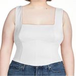 Madden NYC New Women's White Double Layer Corset Top Size XL Extra Large Casual Photo 0